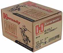 .45 Long Colt Cowboy Ammunition,
255 grain Cowboy swaged lead bullet, 20 per box,
Hornady .45 Long Colt Cowboy Ammunition,
255 grain Cowboy swaged lead bullet, 20 per box,
Hornady